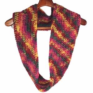 Multi-Colored Knit Infinity Scarf